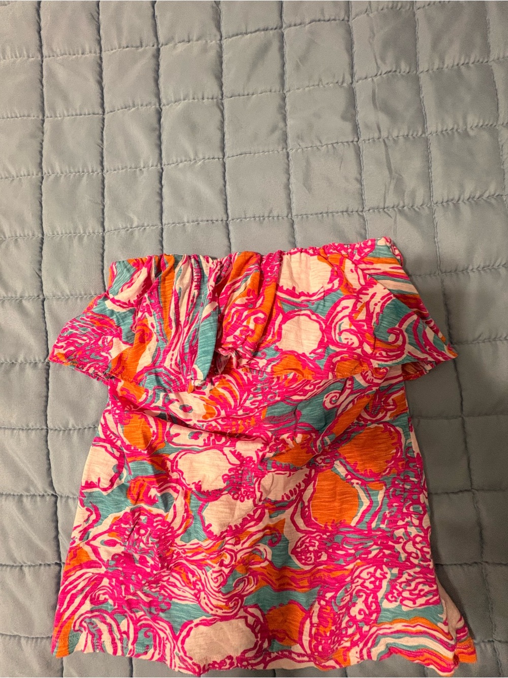 Pink & Orange Ruffle Tank Top - Picture 2 of 4
